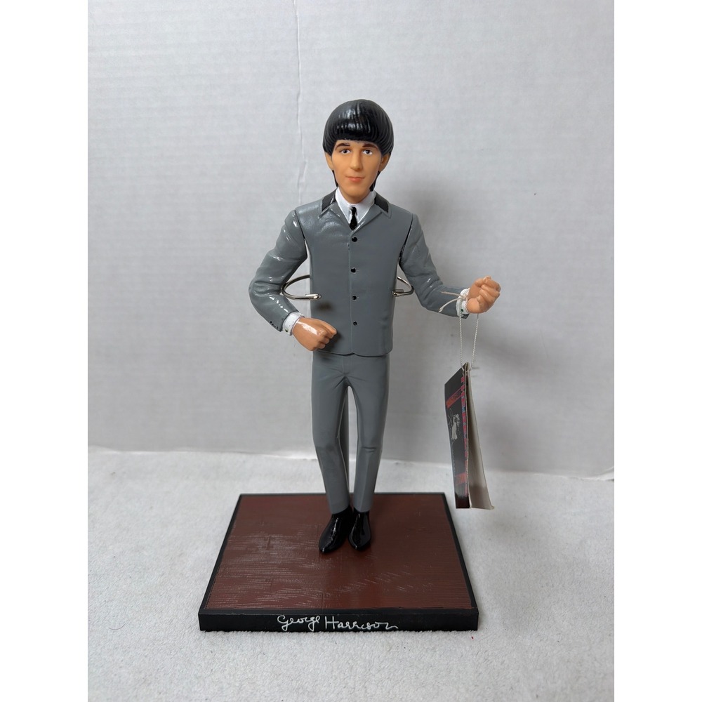 George Harrison Beatles Figure Hamilton Gifts 1991 w/ Stage Apple Corp 10"